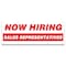 Signmission Now Hiring Sales Representatives Banner Apply Inside Accepting Application Single Sided B-120-30301 - alternate 1